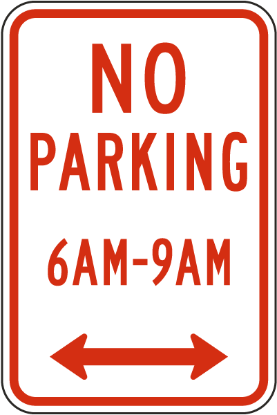 No parking sign